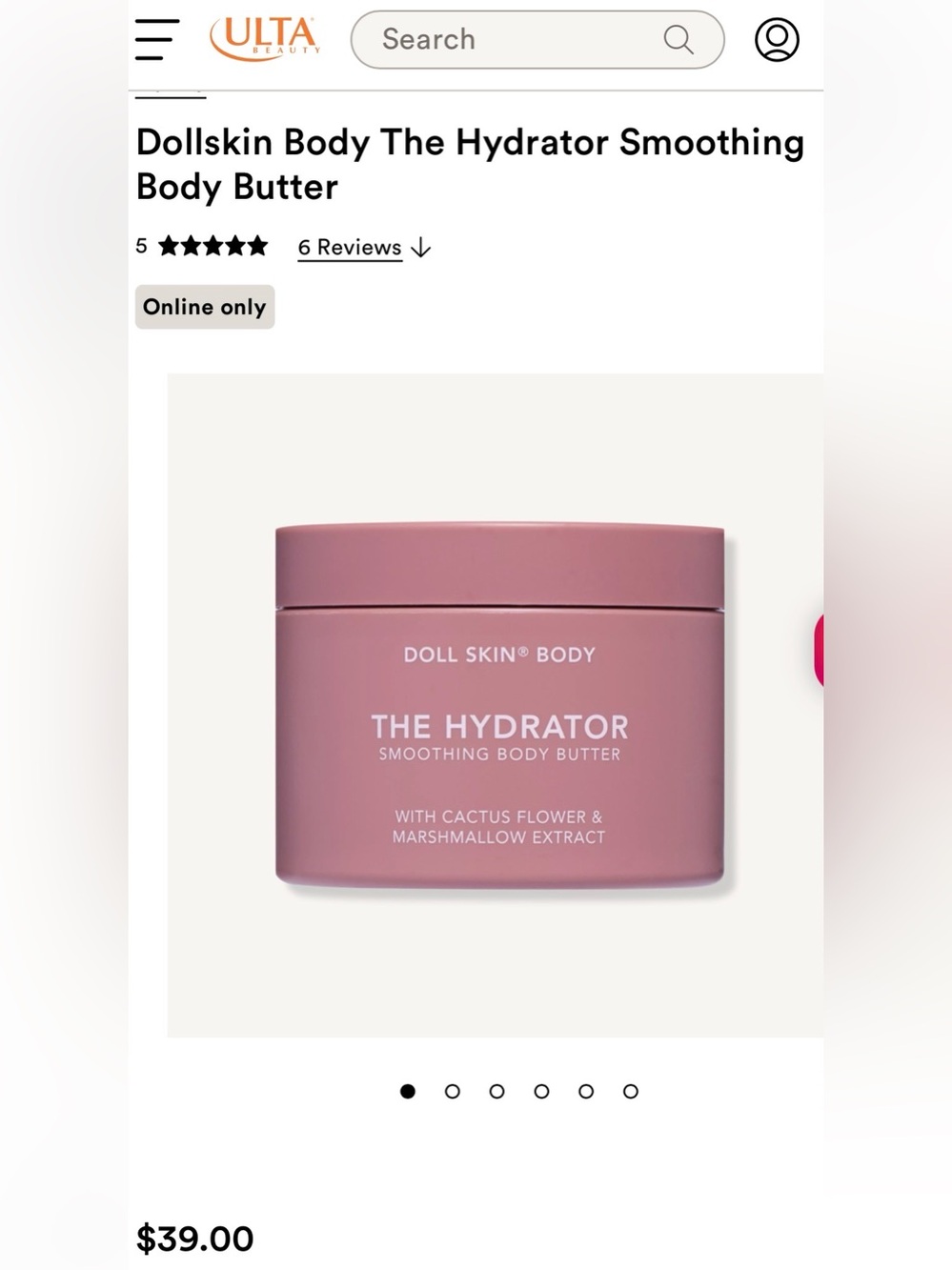 $39 Doll 10 Dollskin Body The Hydrator Smoothing Body Butter